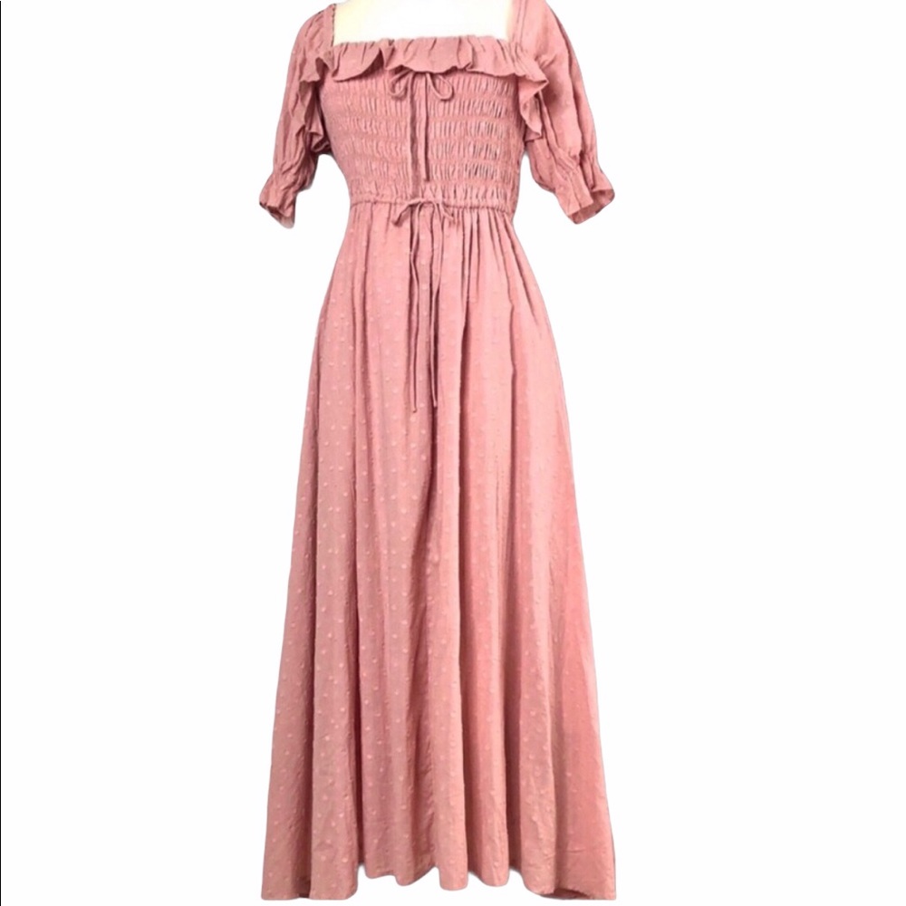 Romantic Dusty Rose Garden Party Dress L NWOT